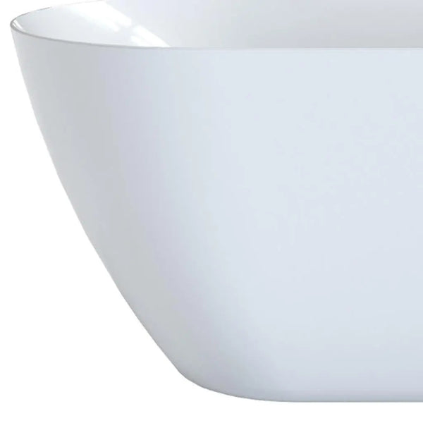 55" White Acrylic Oval Bath Tub Homeroots Bed & Bath