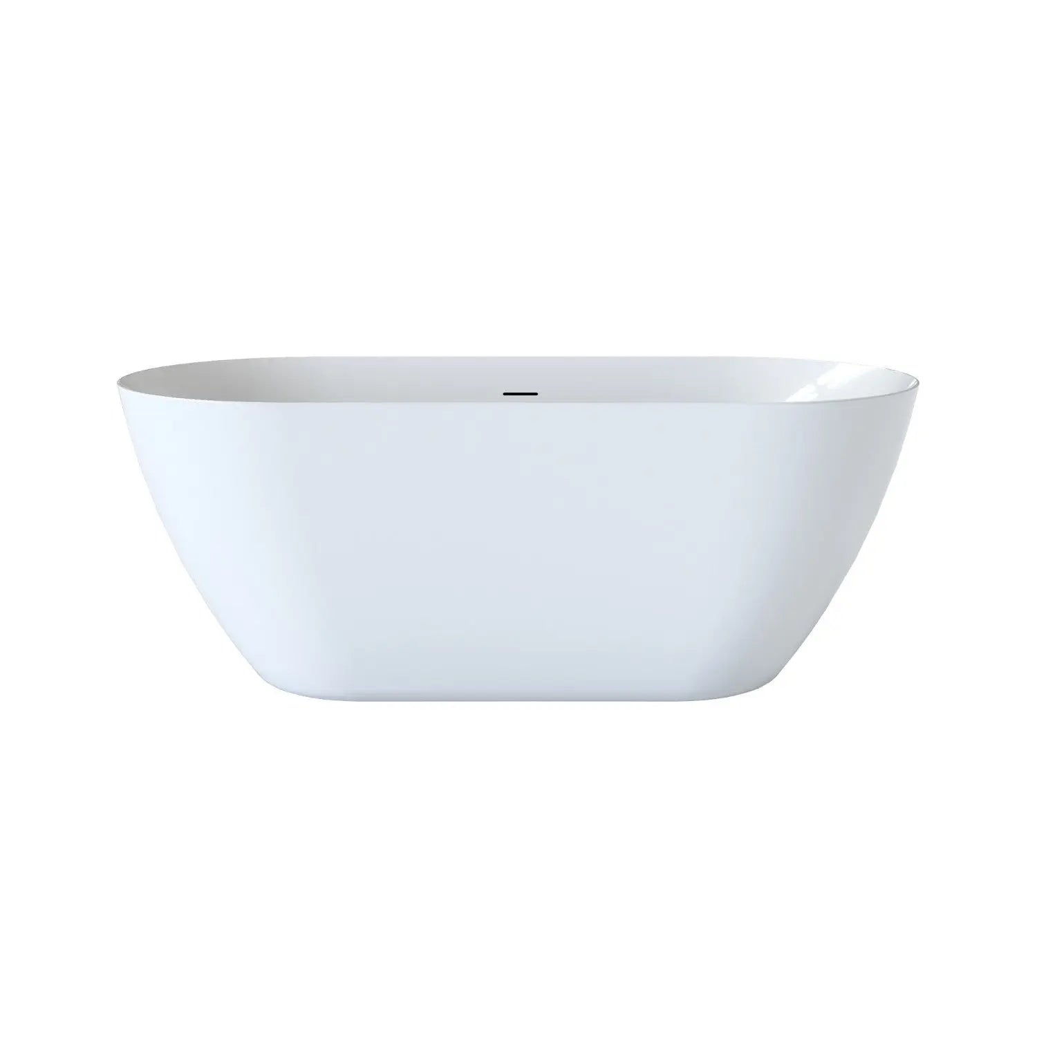 55" White Acrylic Oval Bath Tub Homeroots Bed & Bath