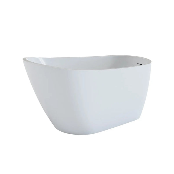 55" White Acrylic Oval Bath Tub Homeroots Bed & Bath