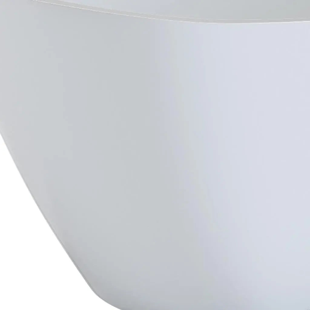 55" White Acrylic Oval Bath Tub Homeroots Bed & Bath
