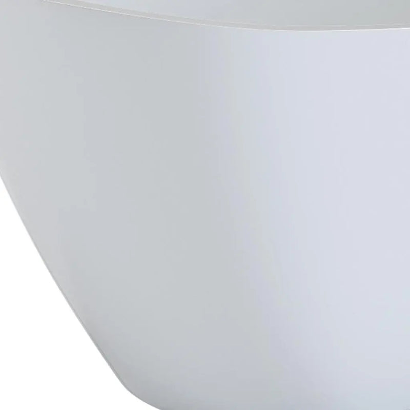 55" White Acrylic Oval Bath Tub Homeroots Bed & Bath