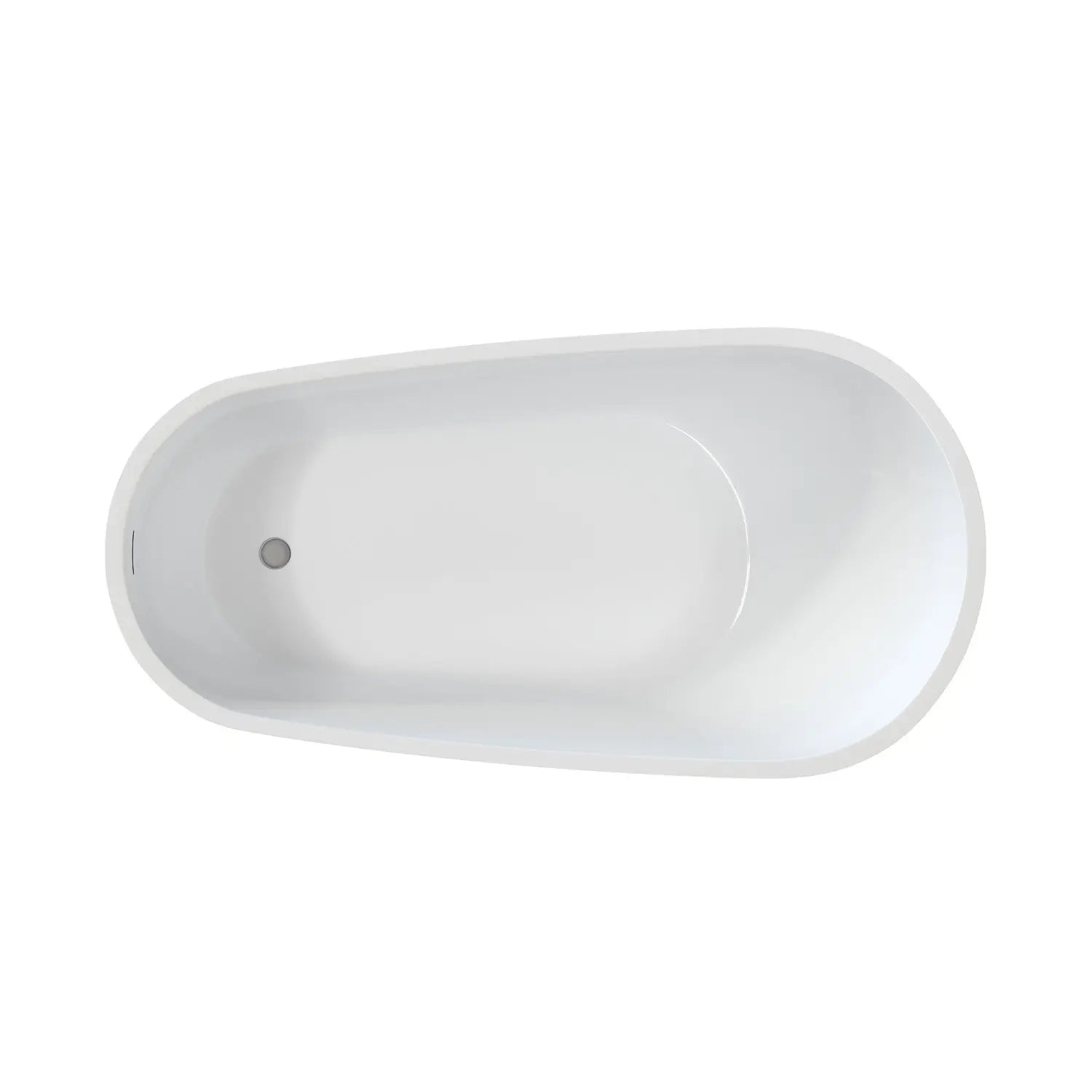 55" White Acrylic Oval Bath Tub Homeroots Bed & Bath