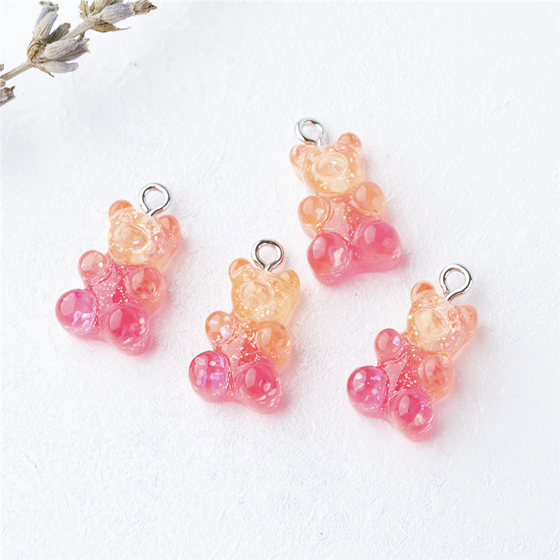 Candy Bear Cute Resin Charms DIY Patch Findings Gummy Earrings Keychain Necklace Pendant Jewelry Decor Accessory