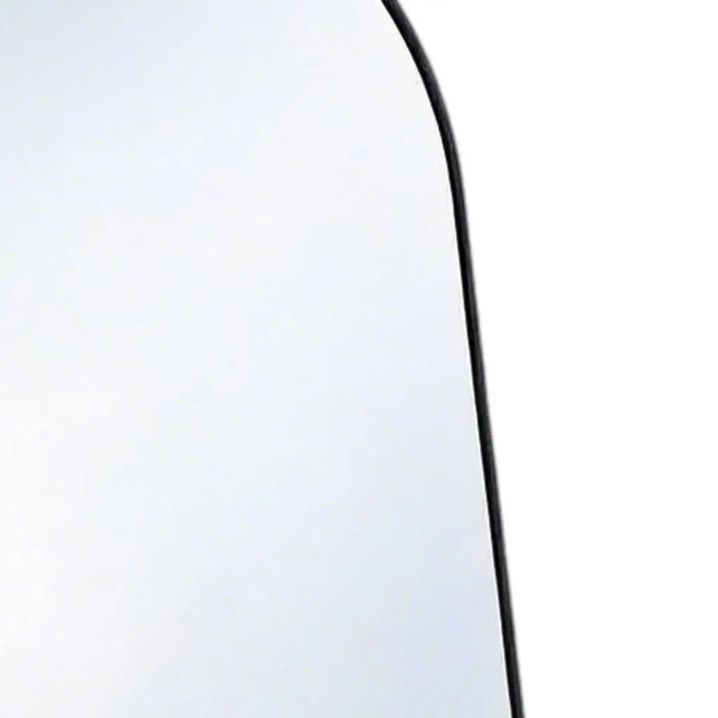 56" Black Aluminum Arch Freestanding And Wall Mounted Framed Full Length Mirror Homeroots Bed & Bath