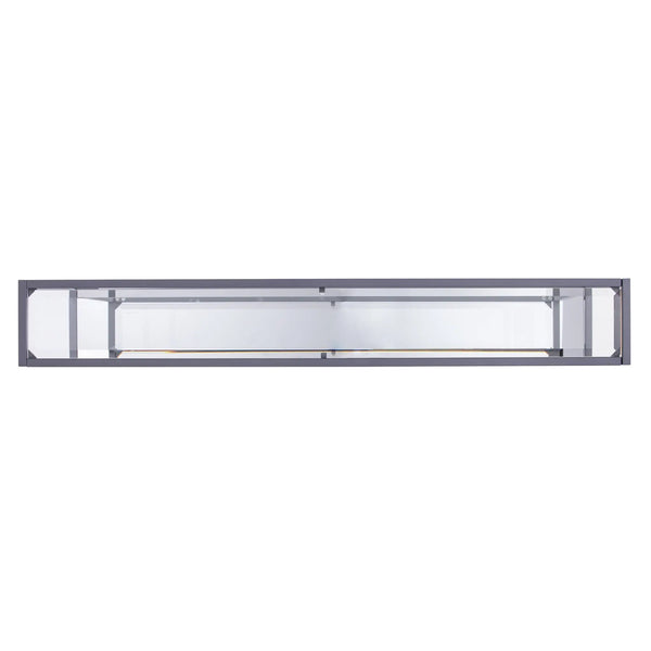56" Clear and Silver Glass Mirrored Floor Shelf Console Table With Storage Homeroots Living Room