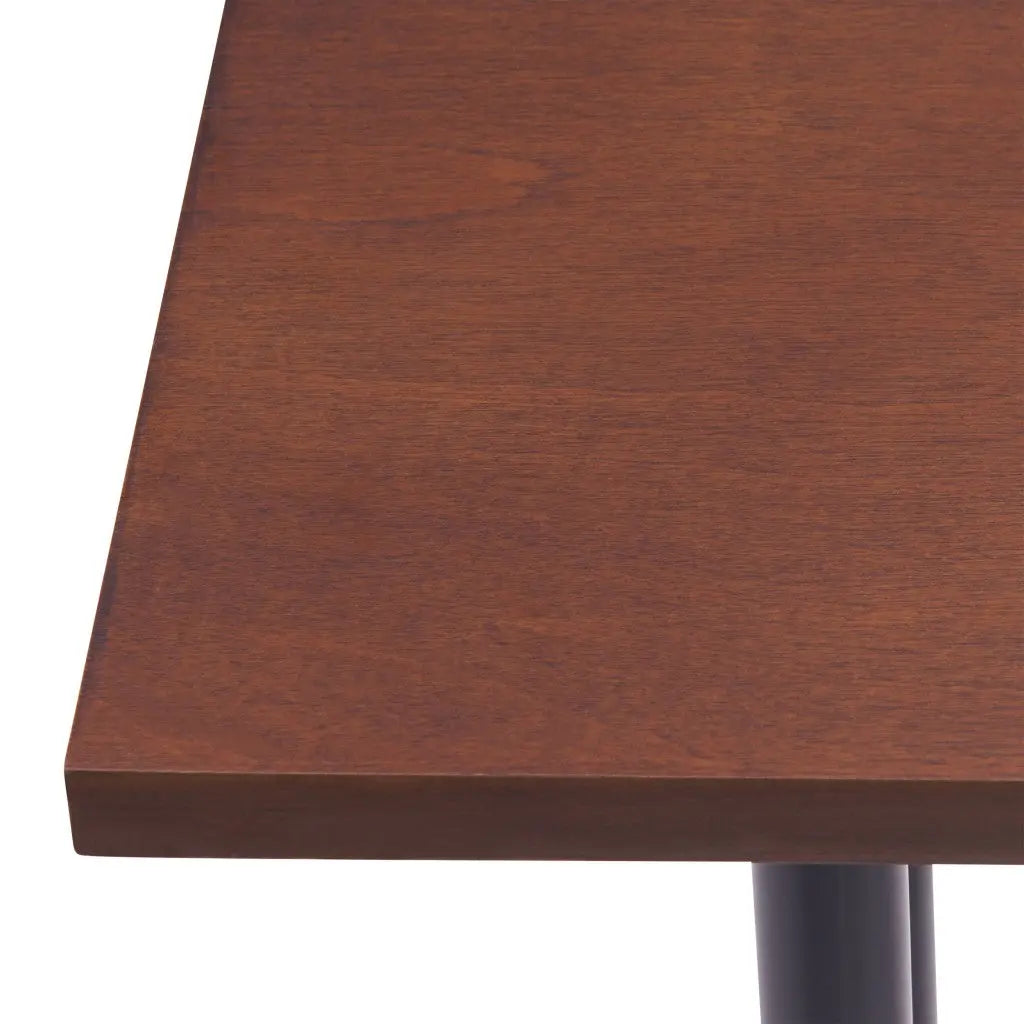 56" Espresso and Black Console Table Homeroots Living Room