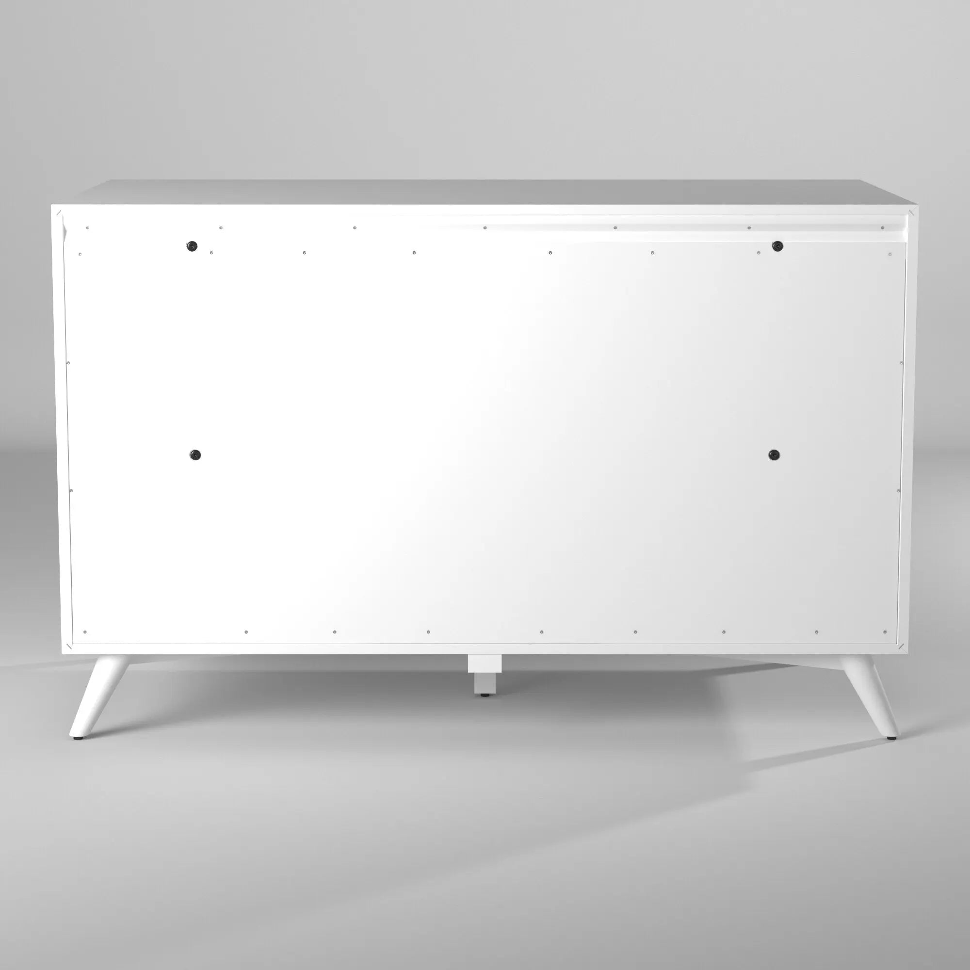 56" White Solid Wood Seven Drawer Double Dresser - GreatEagleInc
