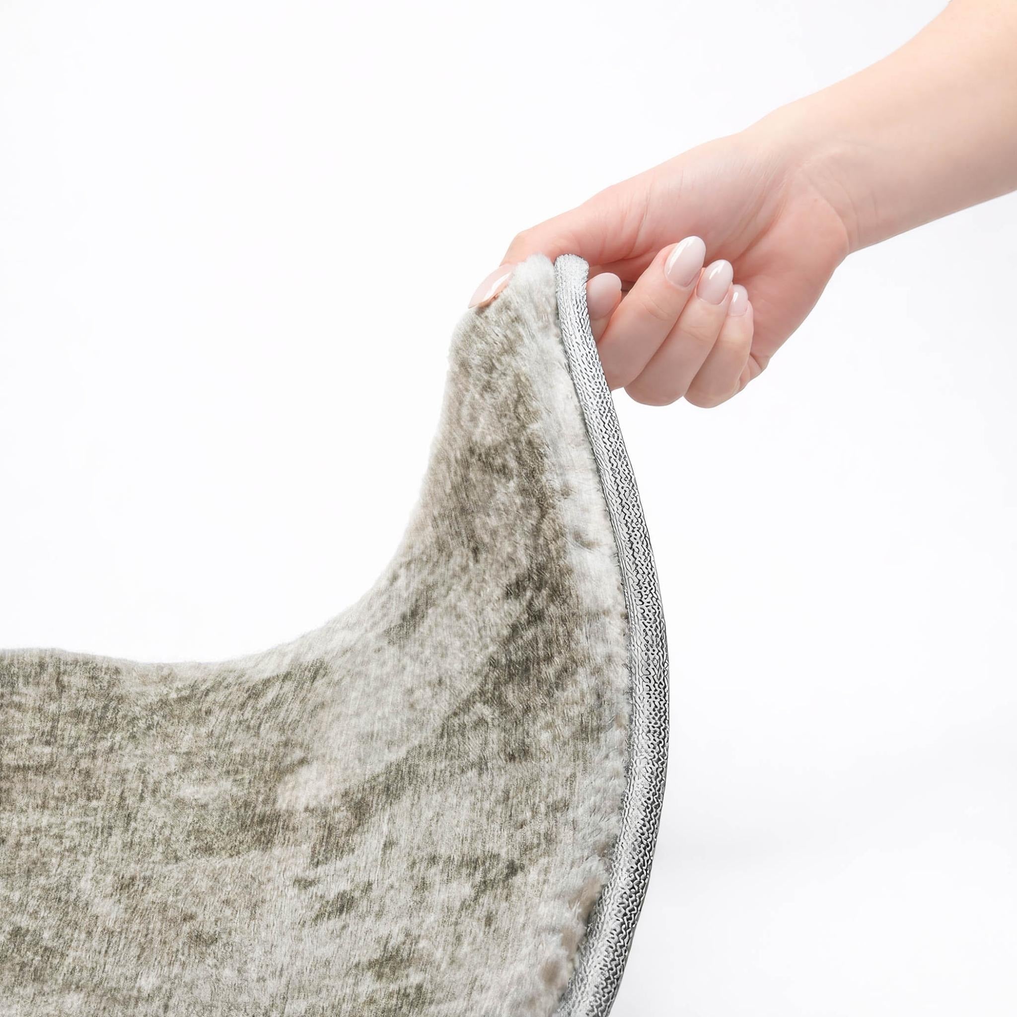 10' X 14' Gray And Silver Abstract Shag Washable Area Rug With UV Protection - Home & Garden