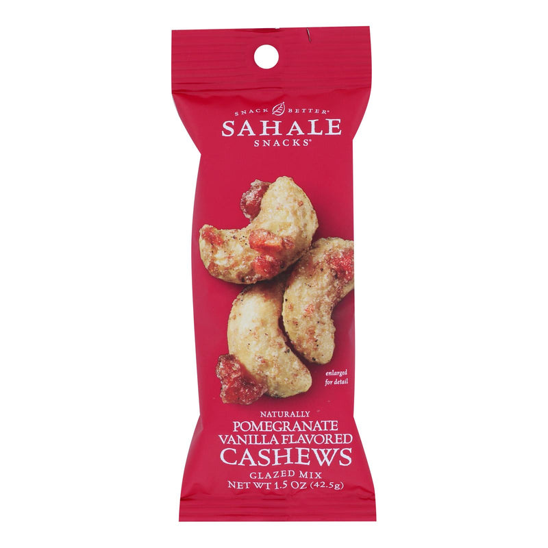 Sahale Snacks Glazed Nuts - Cashews With Pomegranate And Vanilla - 1.5 Oz - Case Of 9 - GreatEagleInc