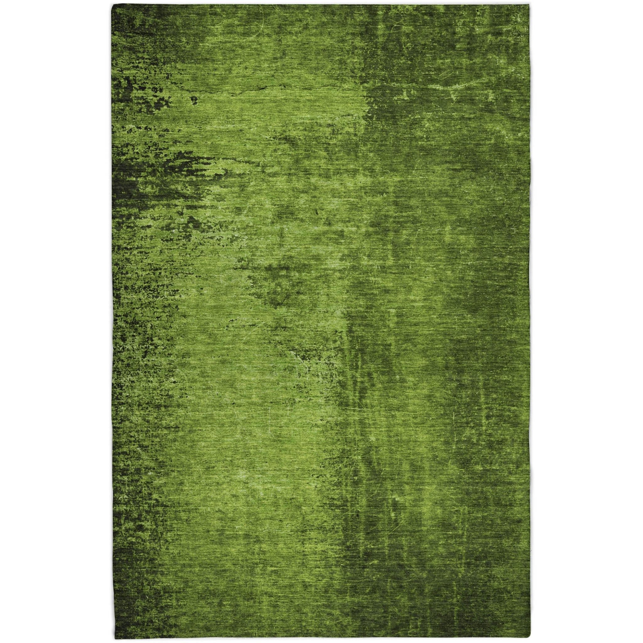 10' X 14' Green And Charcoal Abstract Shag Washable Area Rug With UV Protection - Home & Garden