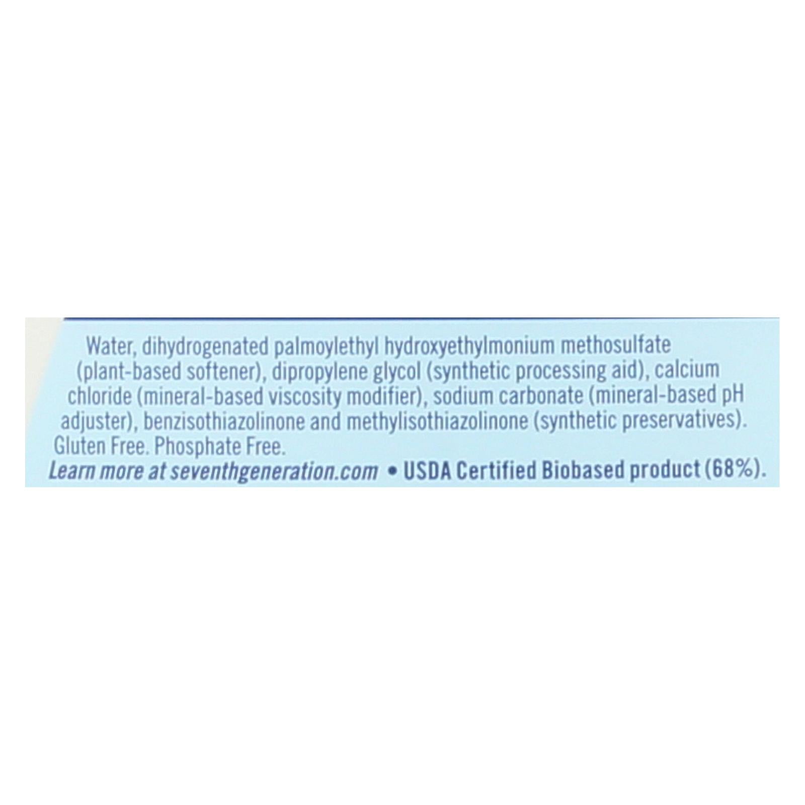 Seventh Generation Natural Liquid Fabric Softener - Free And Clear - Case Of 6 - 32 Fl Oz. - GreatEagleInc