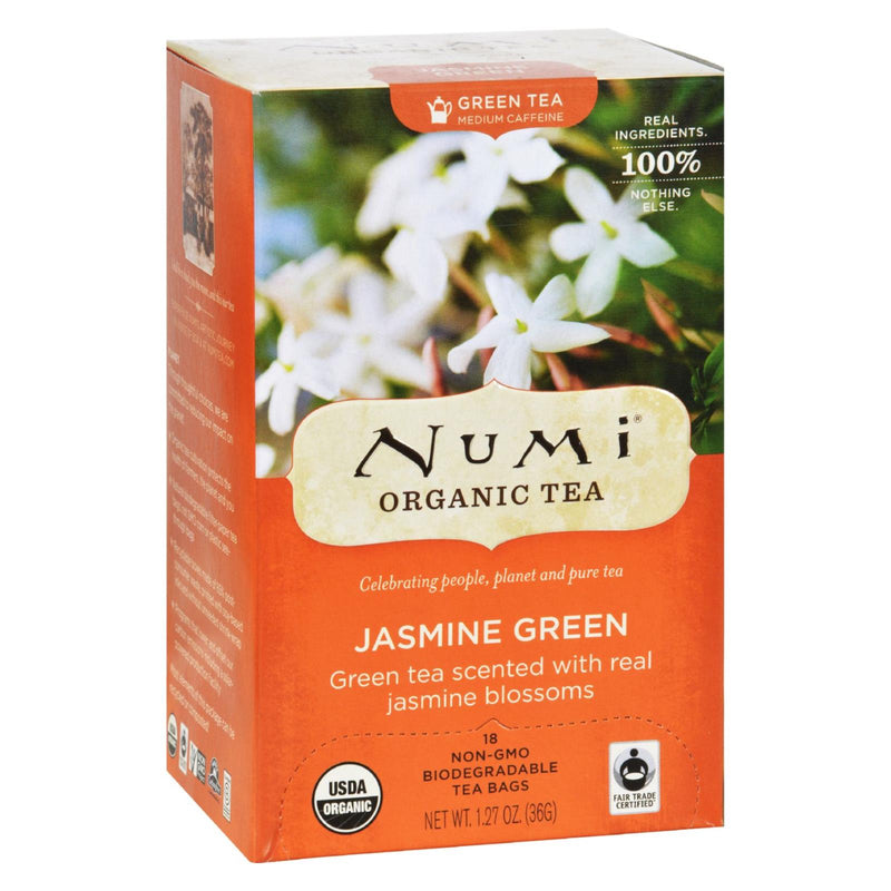 Numi Organic Tea Jasmine Green - 18 Tea Bags - Case Of 6 - GreatEagleInc