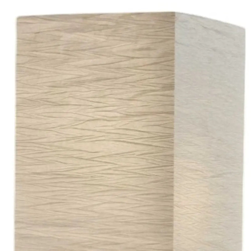 57" Brown And White Two Light Column Floor Lamp With White Paper Rectangular Shade Homeroots Lighting