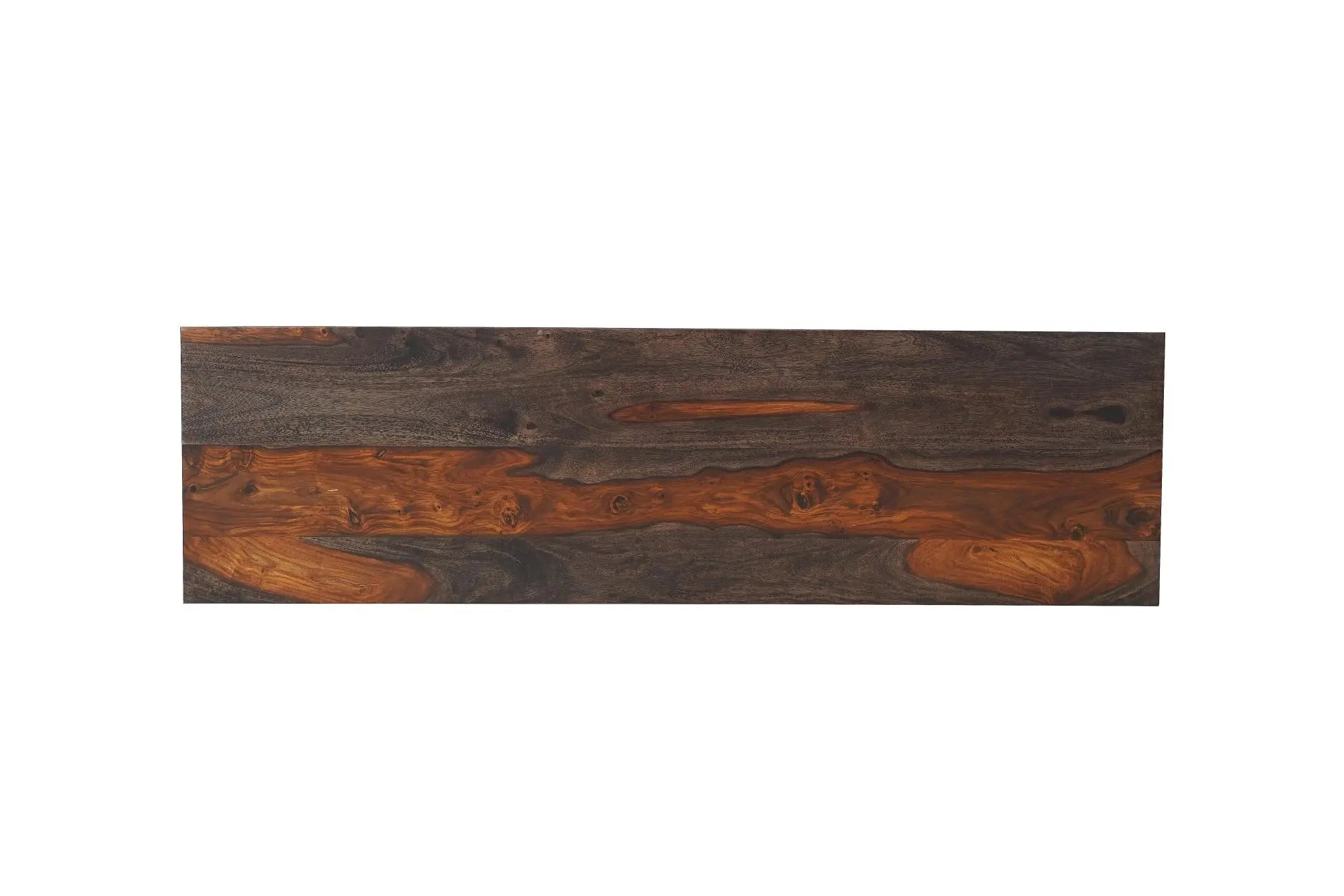 57" Dark Brown Solid Wood Pedestal Console Table Homeroots