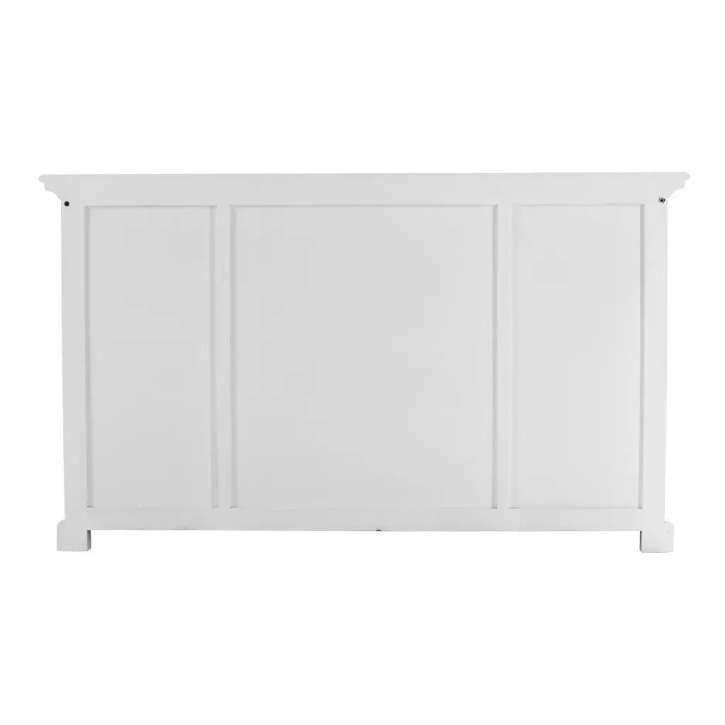 57" White Solid Wood Three Drawer Sideboard Homeroots Kitchen & Dining