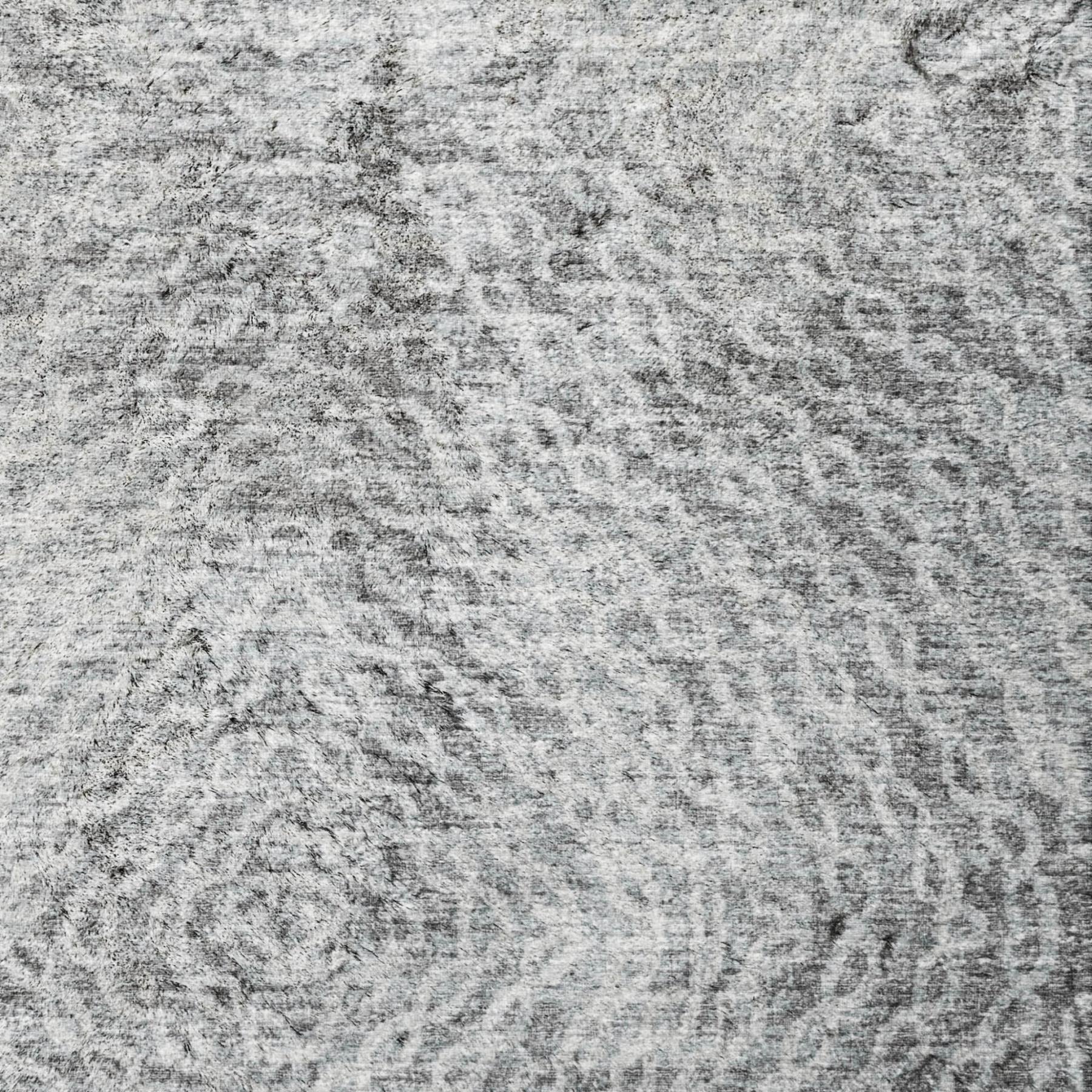 10' X 14' Gray And Beige Abstract Shag Washable Area Rug With UV Protection - Home & Garden