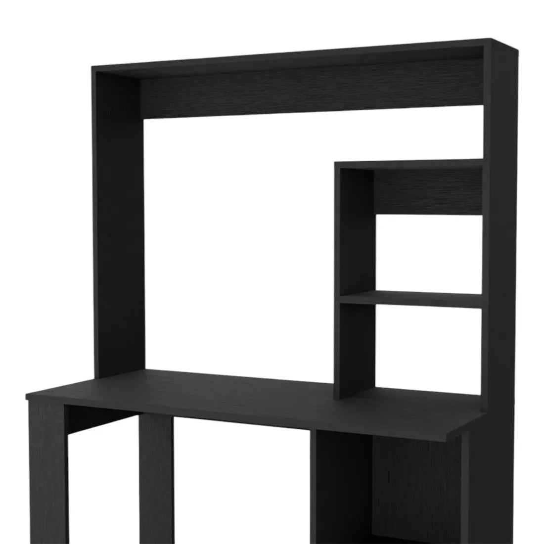 58" Black Wood Computer Desk With Hutch Homeroots Office