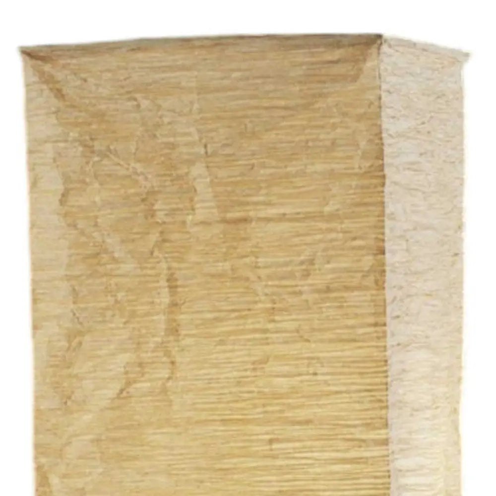 58" Natural Column Floor Lamp With Natural Paper Shade Homeroots Lighting