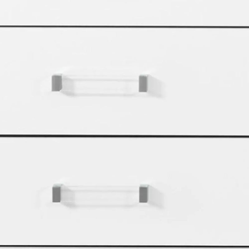58" White Wood Six Drawer Double Dresser Homeroots Bed & Bath