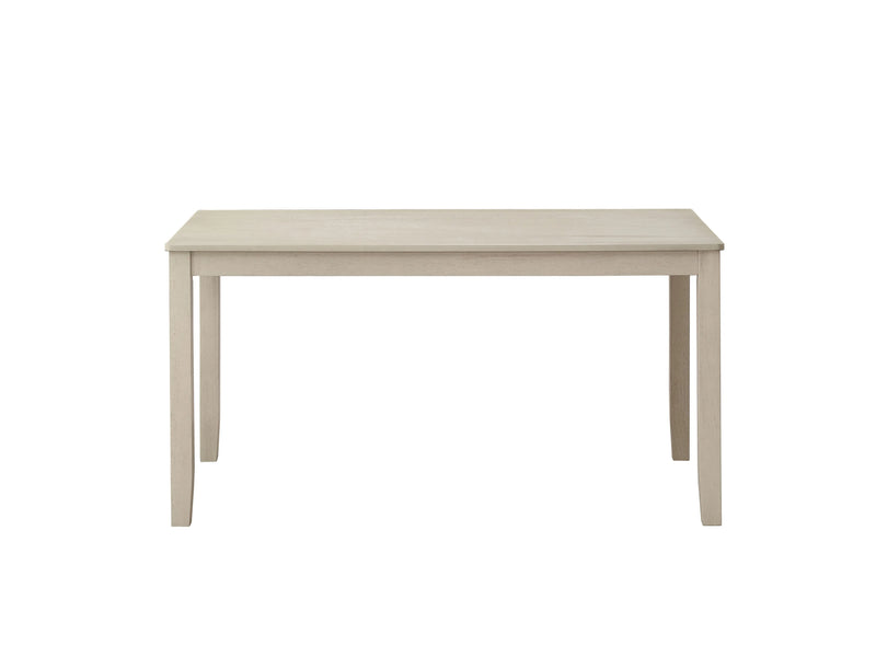59" Antiqued White Wood Dining Table Homeroots Kitchen & Dining