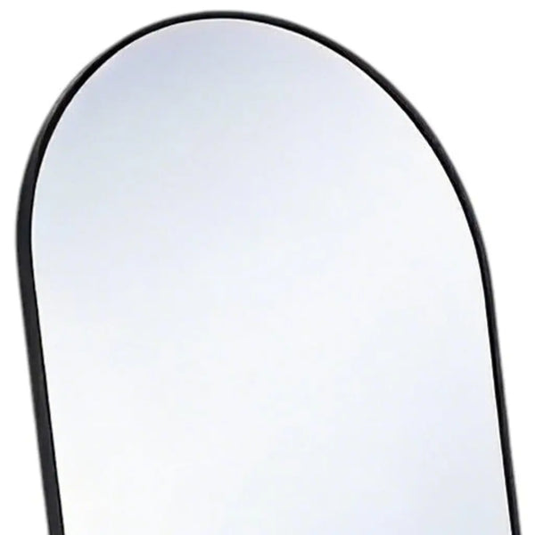 59" Black Aluminum Arch Freestanding And Wall Mounted Framed Full Length Mirror Homeroots Bed & Bath