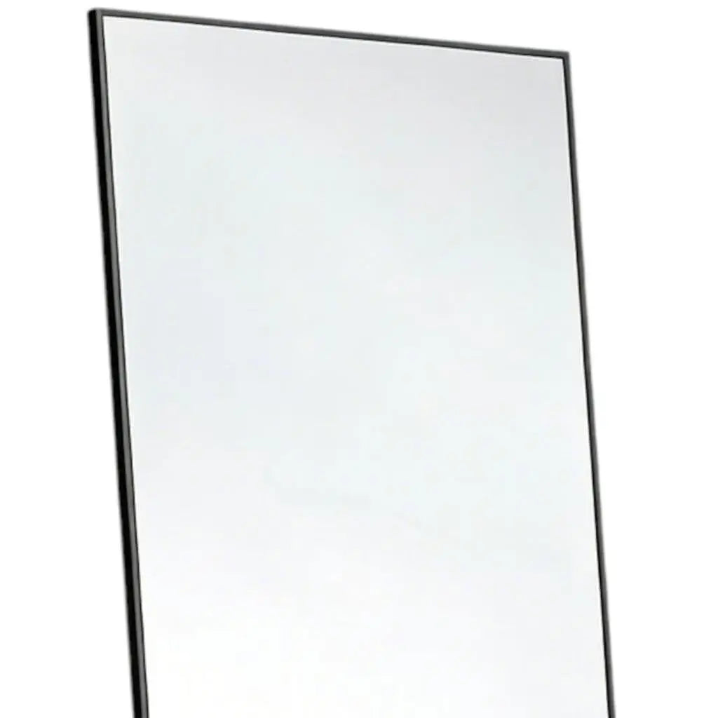 59" Black Aluminum Freestanding And Wall Mounted Framed Full Length Mirror Homeroots Bed & Bath