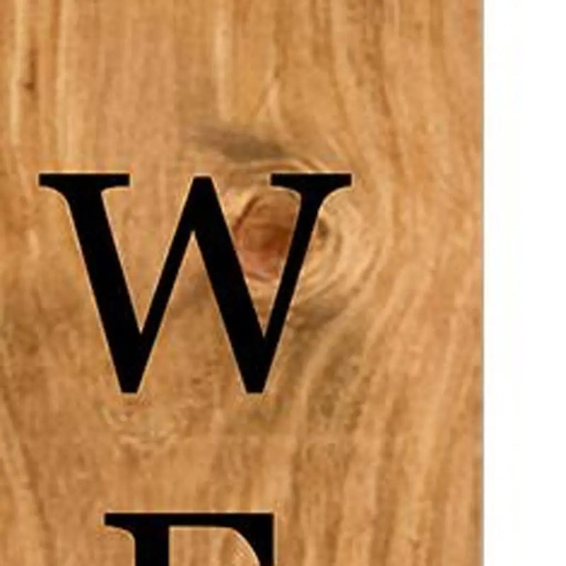 59" Black And Natural Solid Wood Welcome Porch Sign Homeroots Outdoor