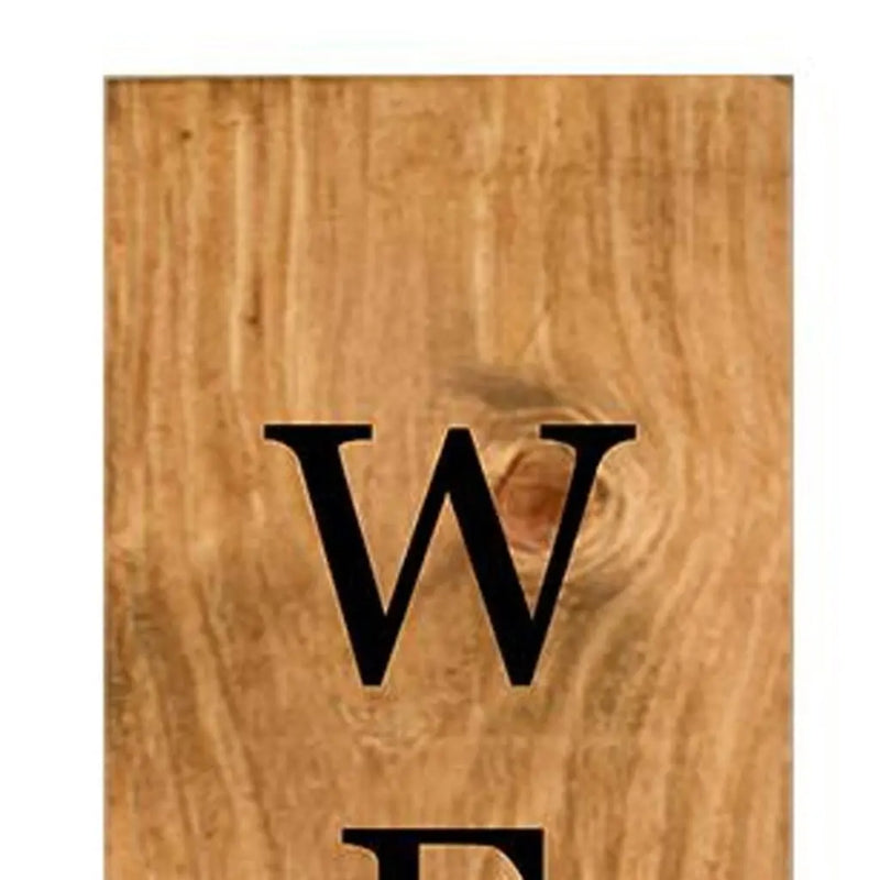 59" Black And Natural Solid Wood Welcome Porch Sign Homeroots Outdoor