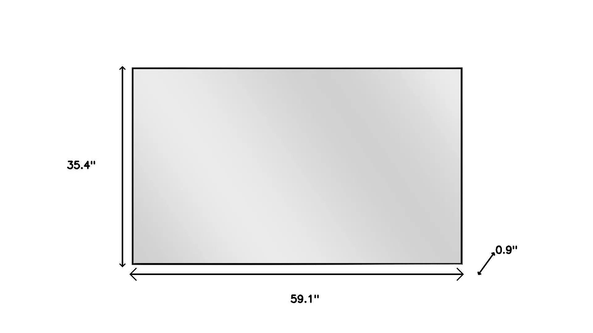 59" Black Metal Framed Full Length Hanging Mirror Homeroots Bed & Bath