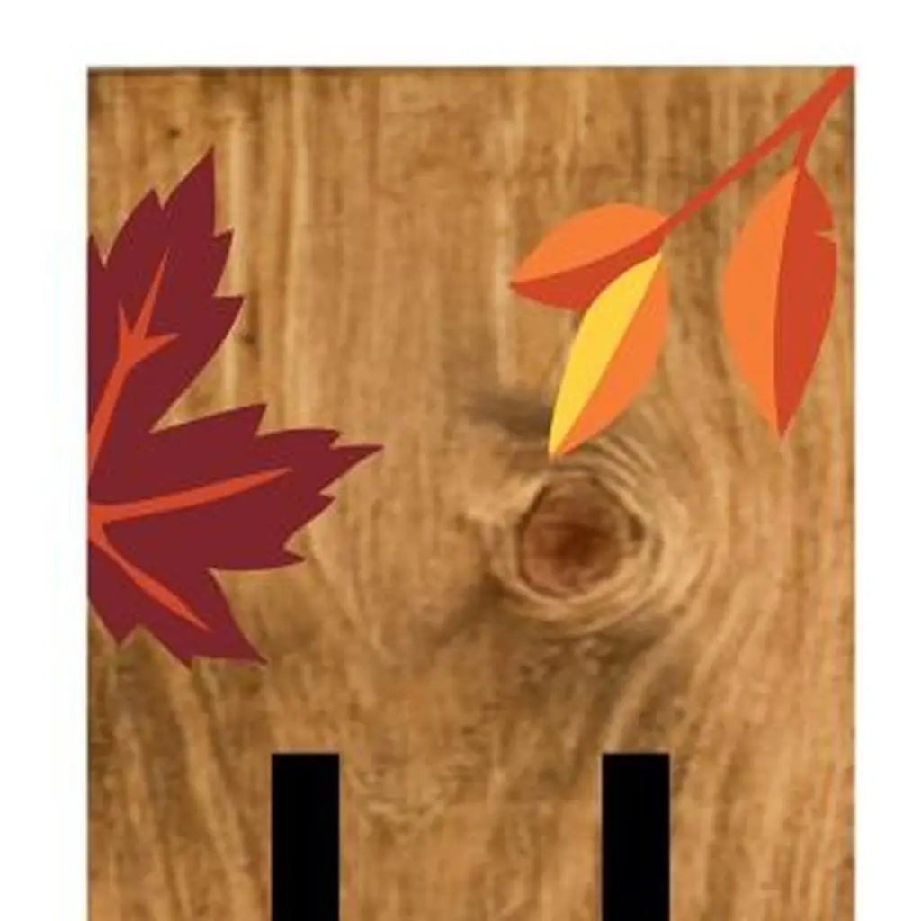 59" Black Natural And Orange Solid Wood Hello Porch Sign Homeroots Outdoor