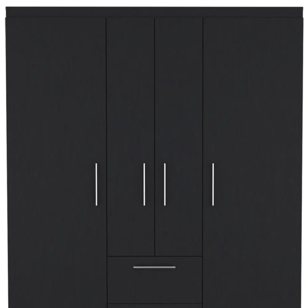59" Black Two Drawer Combo Dresser - GreatEagleInc