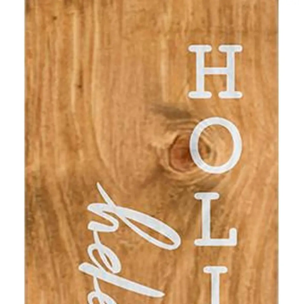 59" Green Natural And White Solid Wood Happy Holidays Christmas Christmas Trees Porch Sign Homeroots Outdoor