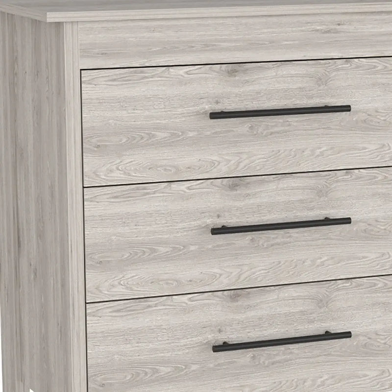 59" Light Gray Six Drawer Double Dresser Homeroots Bed & Bath