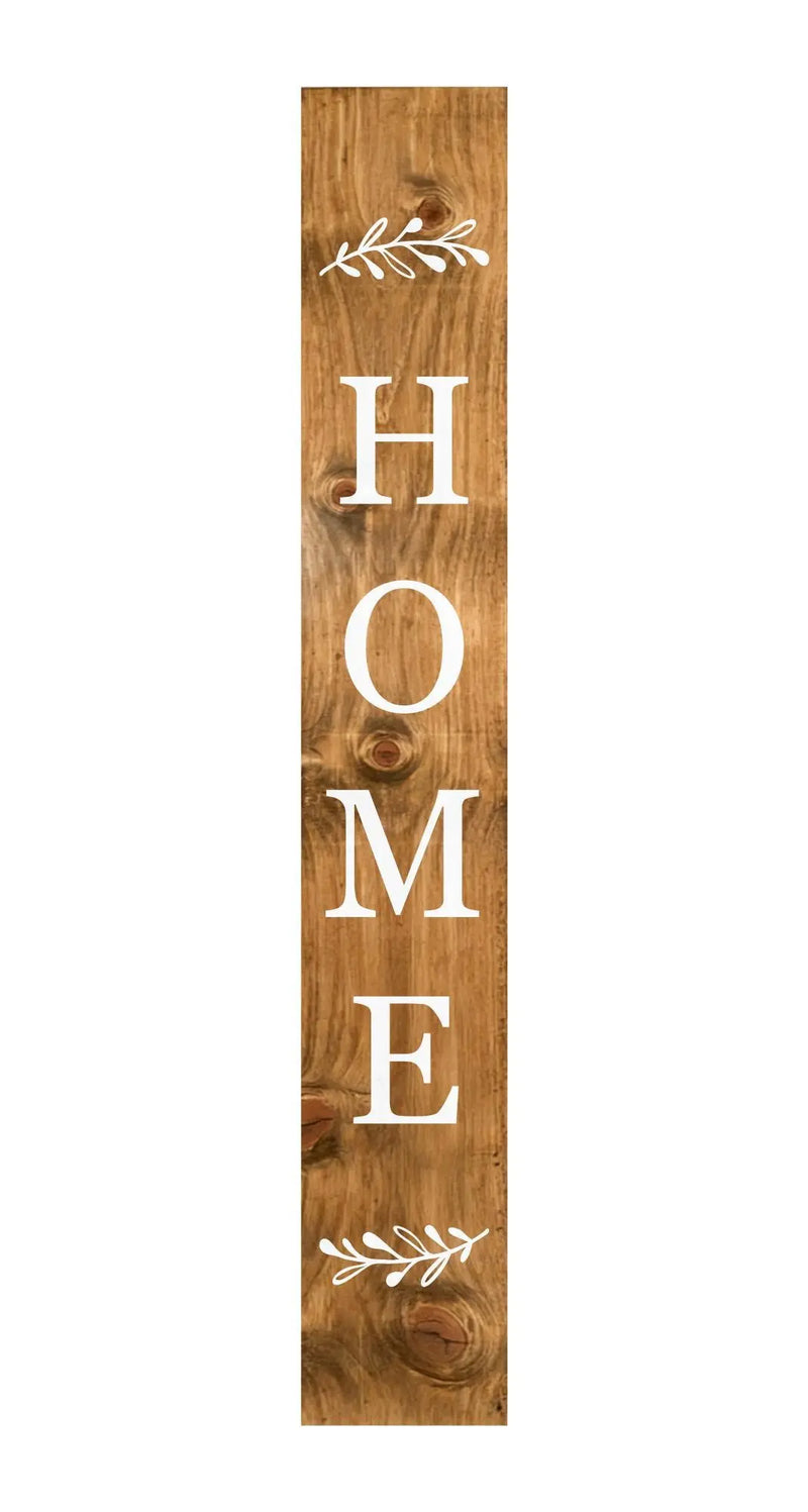 59" Natural And White Solid Wood Home Porch Sign Homeroots Outdoor
