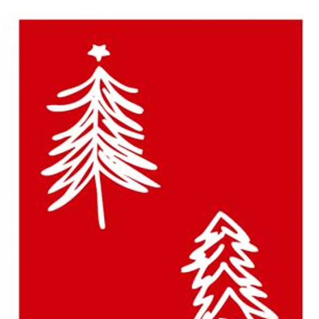 59" Red And White Solid Wood Christmas Christmas Trees Porch Sign Homeroots Outdoor