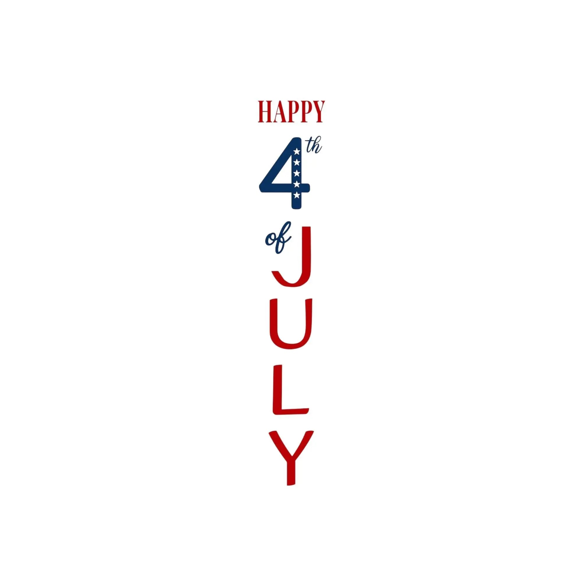 59" Red White And Blue Solid Wood Happy July 4th Porch Sign Homeroots Outdoor