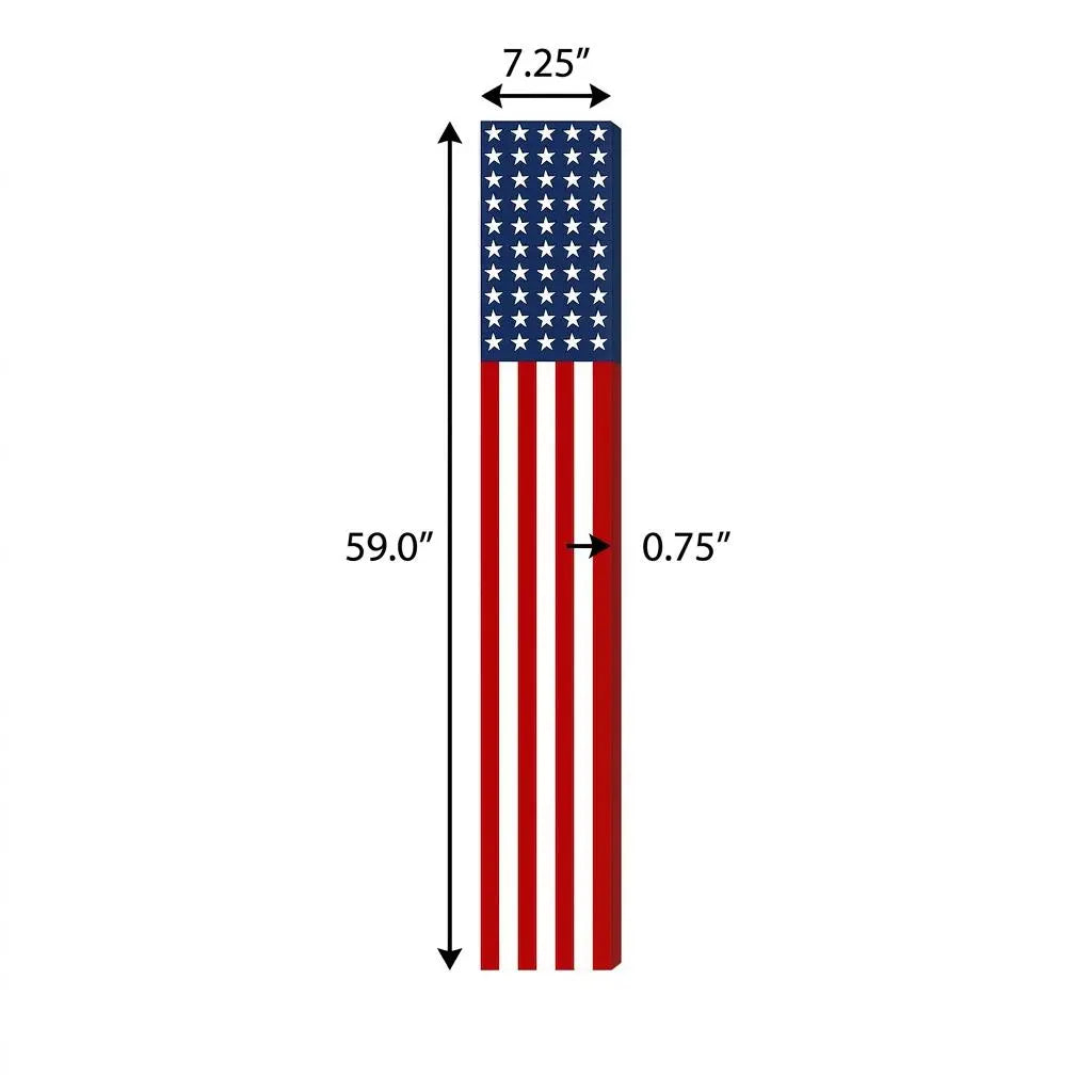 59" Red White And Blue Stars And Stripes Solid Wood Porch Sign Homeroots Outdoor