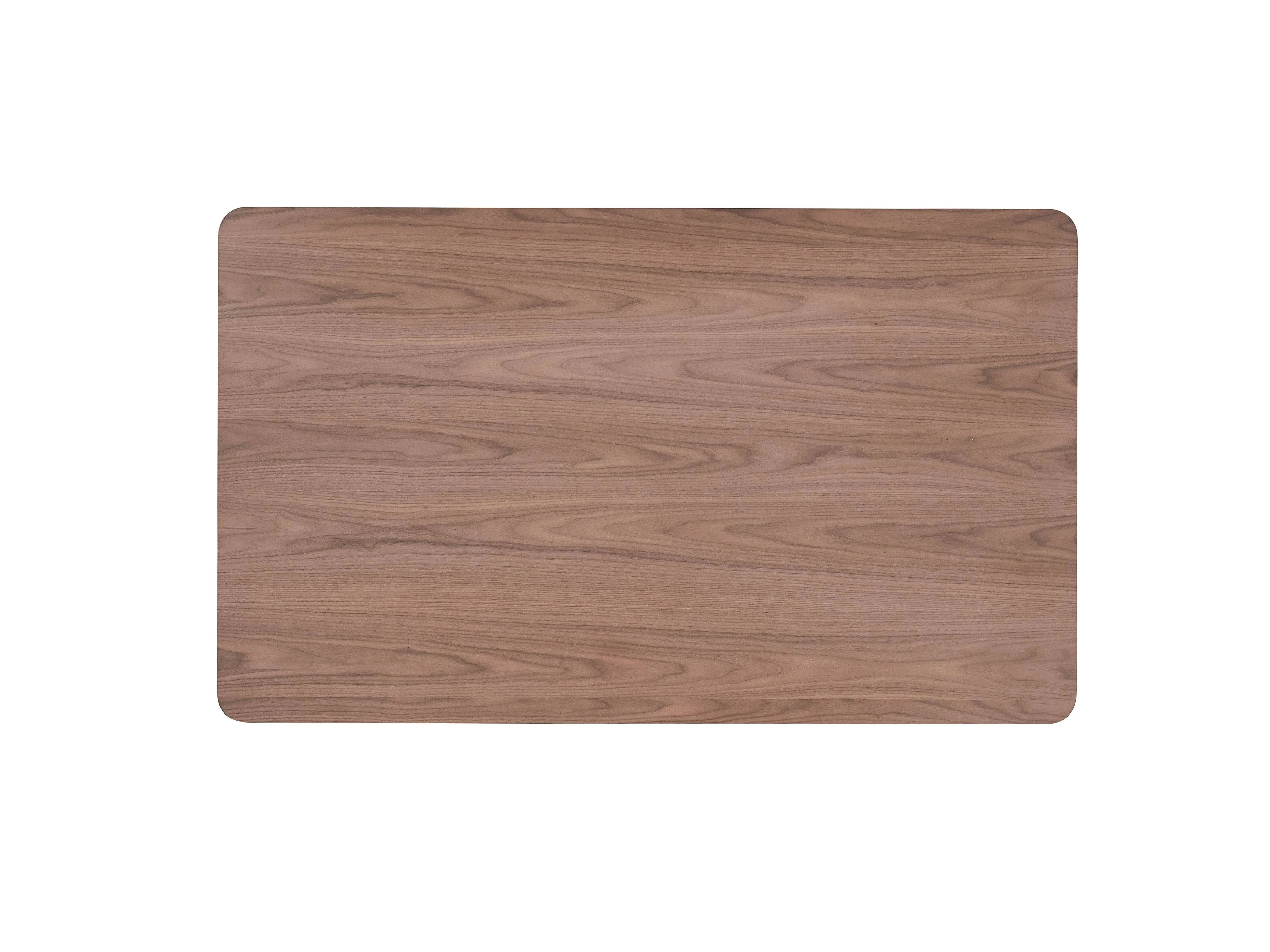 59" Walnut and Black Wood Dining Table Homeroots Kitchen & Dining