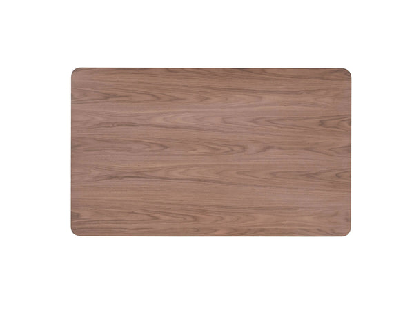 59" Walnut and Black Wood Dining Table Homeroots Kitchen & Dining