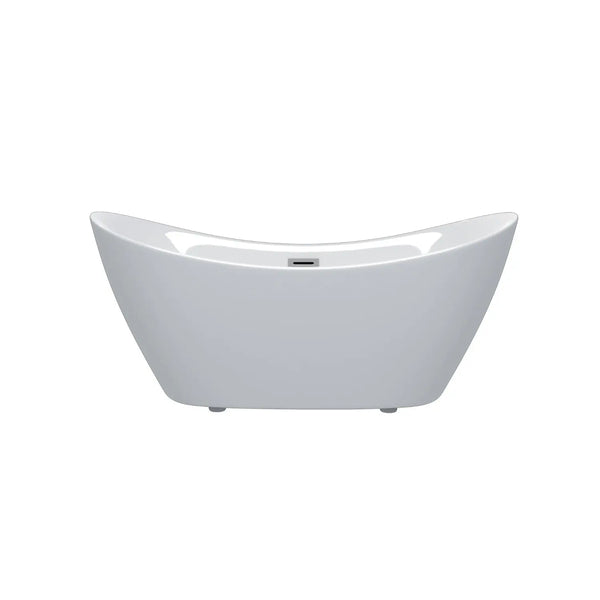 59" White Acrylic Oval Bath Tub Homeroots Bed & Bath
