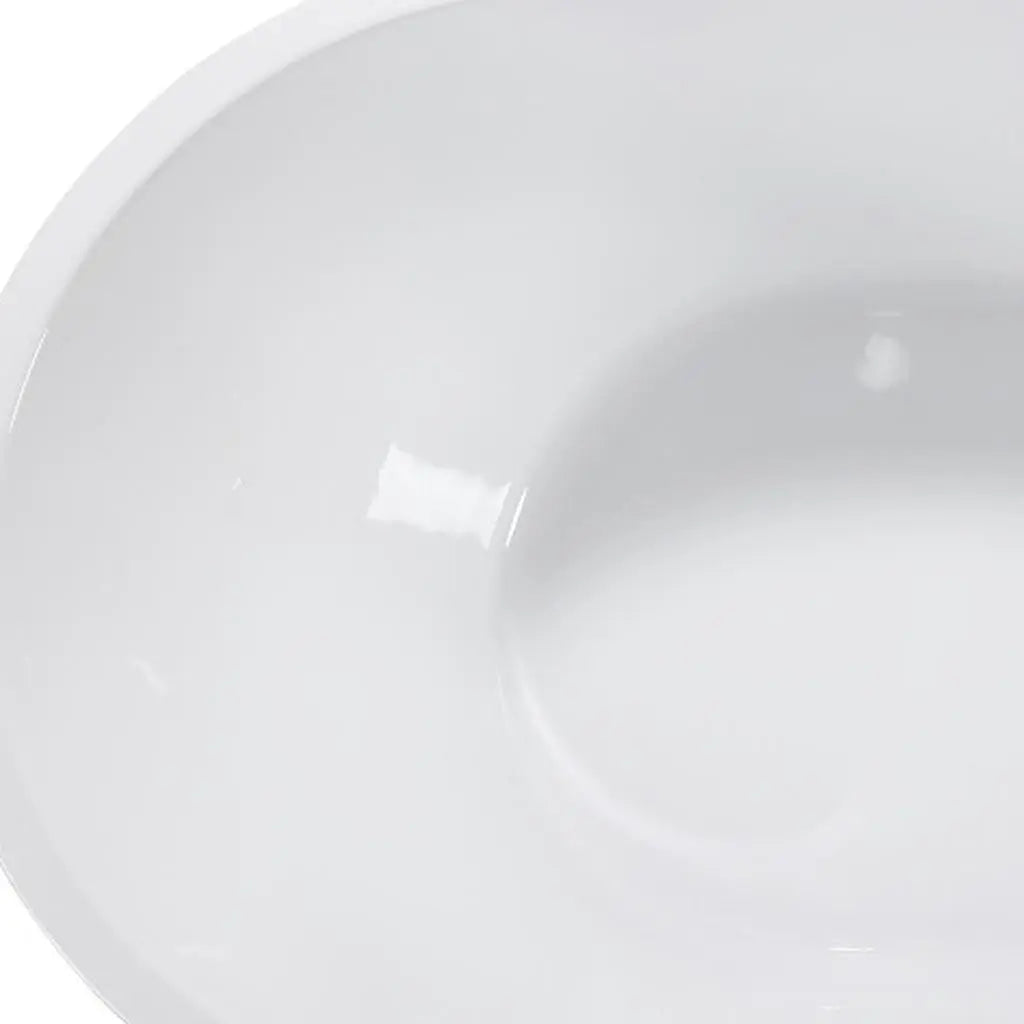 59" White Acrylic Oval Bath Tub Homeroots Bed & Bath