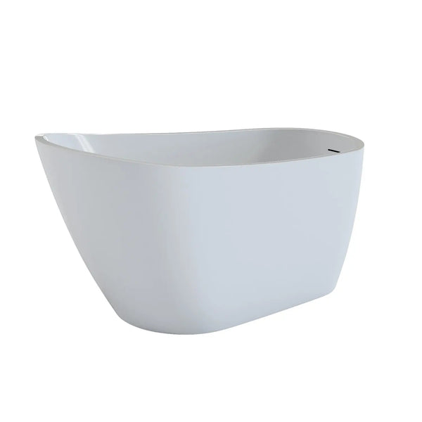 59" White Acrylic Oval Bath Tub Homeroots Bed & Bath
