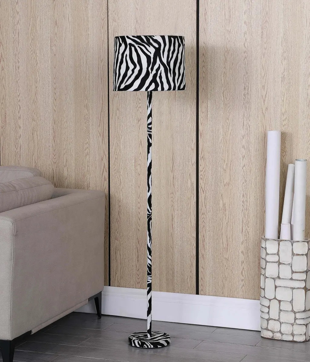 59" White Bedside Table Lamp With White Drum Shade Homeroots Lighting