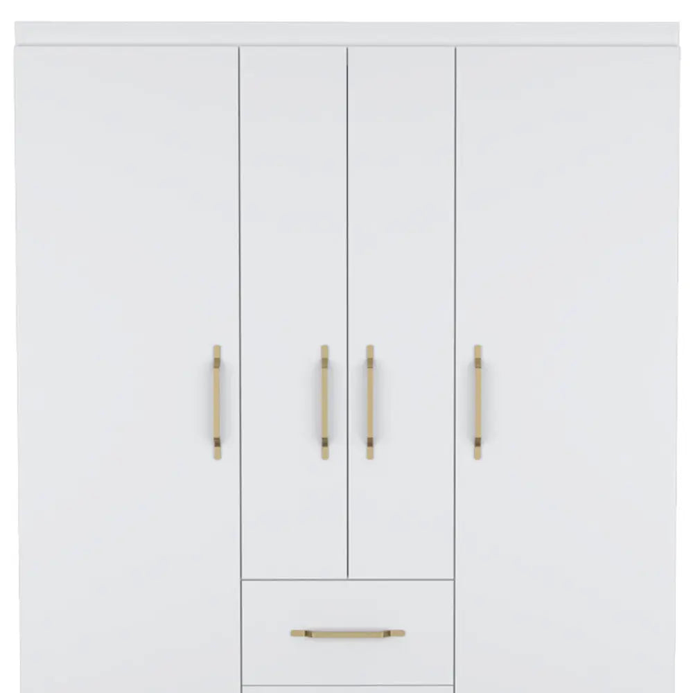 59" White Two Drawer Combo Dresser - GreatEagleInc