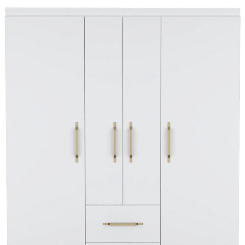 59" White Two Drawer Combo Dresser - GreatEagleInc