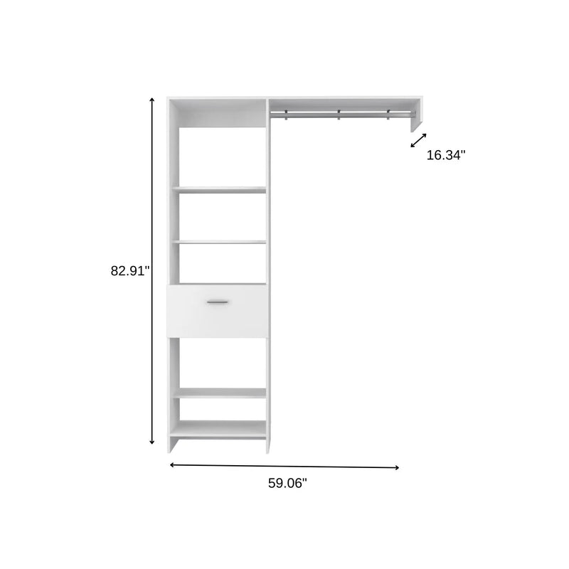 59" White Wood Triple Dresser Homeroots Bed & Bath