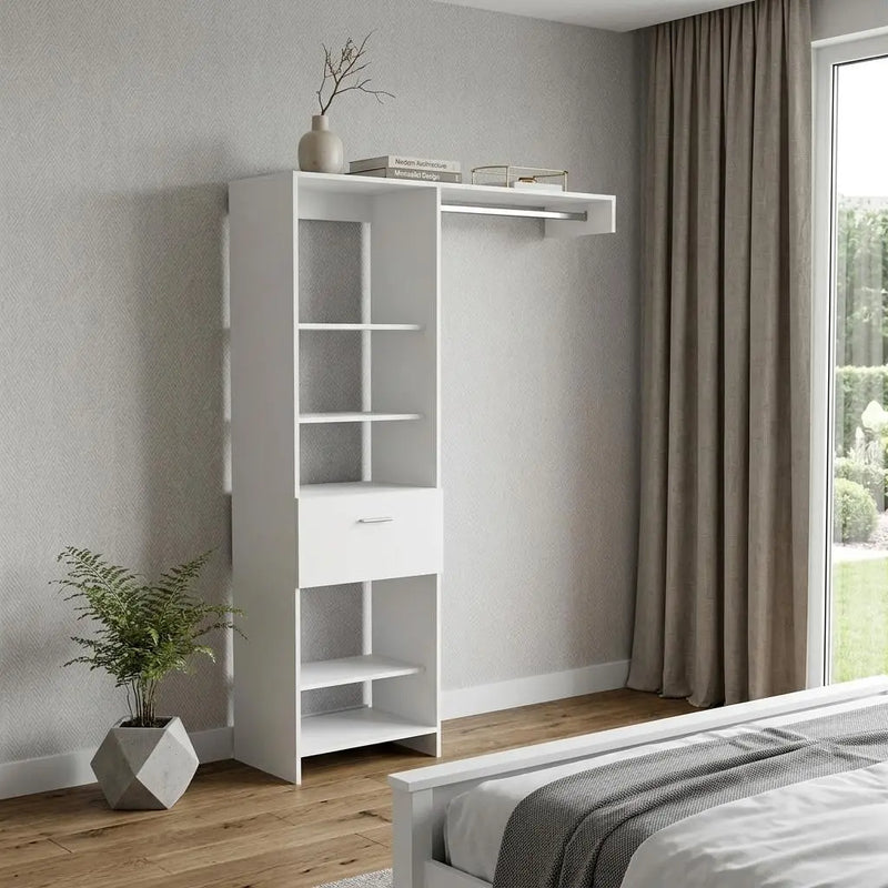 59" White Wood Triple Dresser Homeroots Bed & Bath