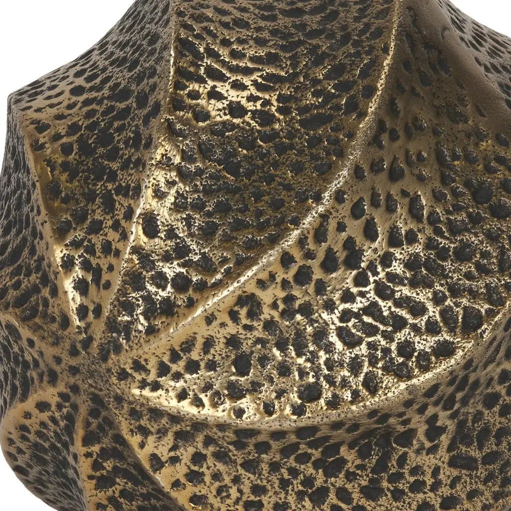 5" Antiqued Gold Metal Sphere Tabletop Sculpture Homeroots Home Decor
