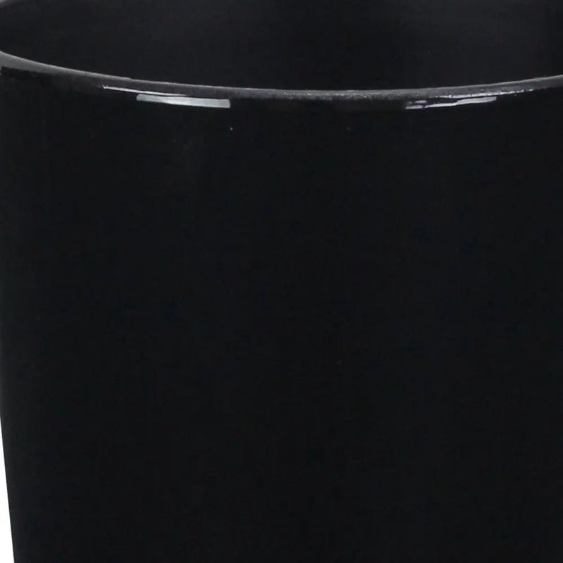 5" Black Recycled Plastic Indoor Outdoor Round Pot Planter Homeroots Outdoor