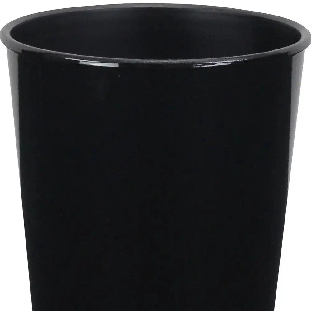 5" Black Recycled Plastic Indoor Outdoor Round Pot Planter Homeroots Outdoor